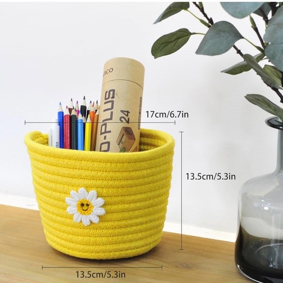 ☀️☀️Set of 5 Mini Cotton Rope Storage Baskets - Picture 7 of 8